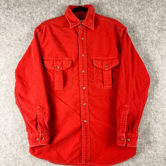 Filson Other - CC Filson Flannel Shirt Mens Medium Orange Button Up Heavy Rugged Outdoor Work